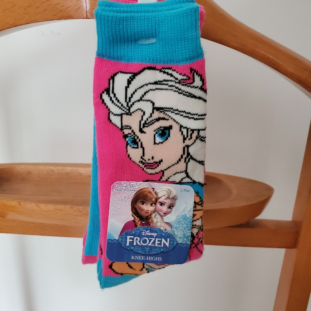 Disney Frozen Knee High Socks 5 - 6.5